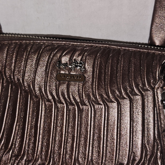Coach Metallic Brown Shoulder Bag - Picture 2 of 9